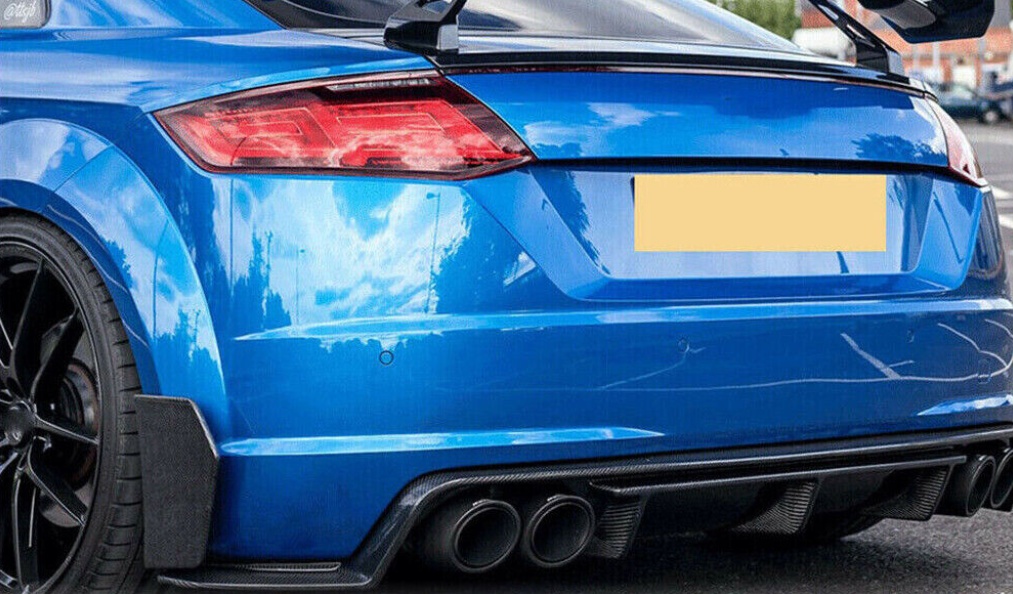 For Audi TT S-LINE TTS TT RS 16UP Carbon Fiber Rear Bumper Splitters Canard Fins