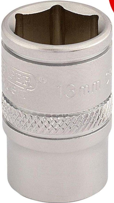 Draper 16539 6 Point Metric Socket 3/8"" Sq Dr 13mm