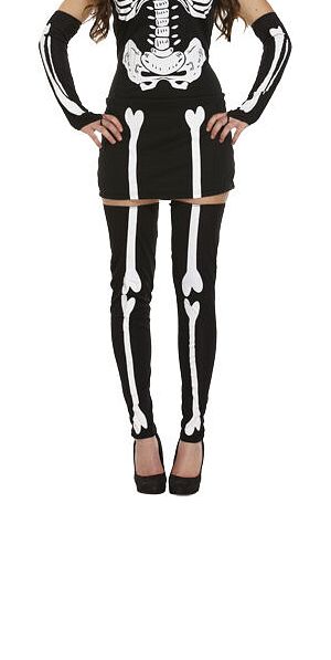 Skeleton Lady Dress Halloween Fancy Dress Costume Size 12 - 14