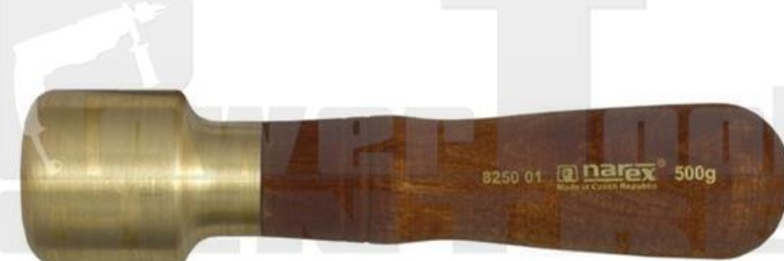 NAREX 825001 Carvers Additional Wood & Brass 170mm Hand Carving Mallet 500g