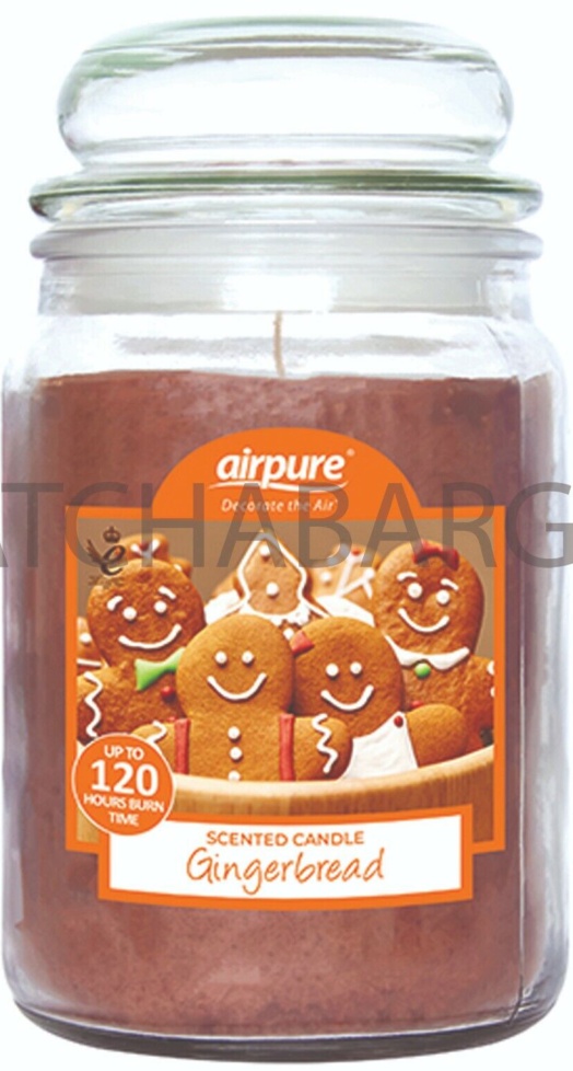 AIRPURE CANDLE GINGERBREAD 510g UPTO 120HR BURN TIME