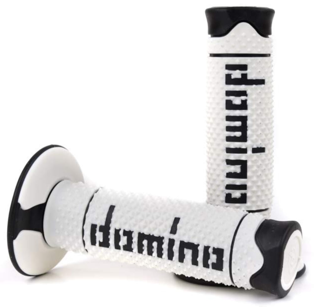 Domino DSH Off Road White-Black Closed Grips 22 Mm L 120 Mm For Motorcycle