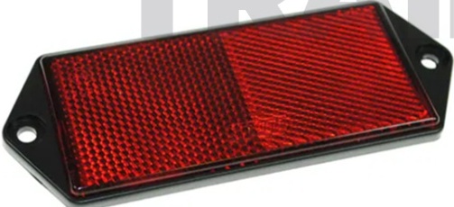 8 x Red Rear Reflectors for Trailers, Trucks, Maypole, Square, Bracket