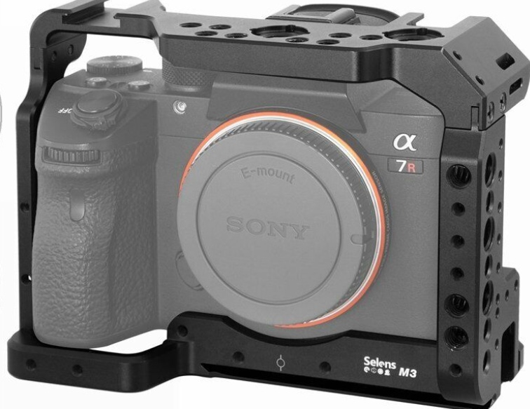 Camera Cage Video Stabilizer + Cold Shoe Mount For Sony A7III/A7M3/A7R3 Camera