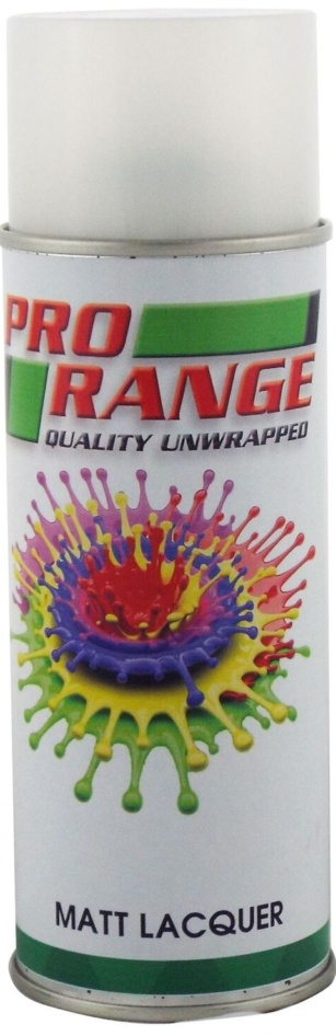 Pro Range High Performance 1K Matt Lacquer 400ml Aerosol For Smart Repairs