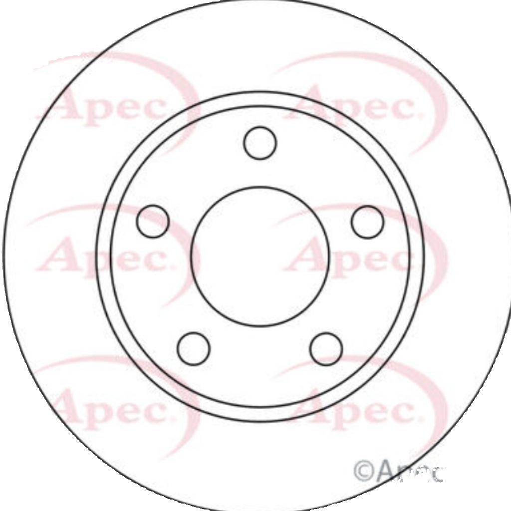 Braking System Brake Disc APEC DSK2380 Rear Vented Fits Audi VW A4 Passat