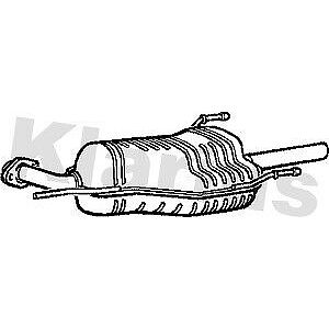 Klarius box with tail pipe fits Vauxhall astra 1.6-2.0 98-04 GM340C