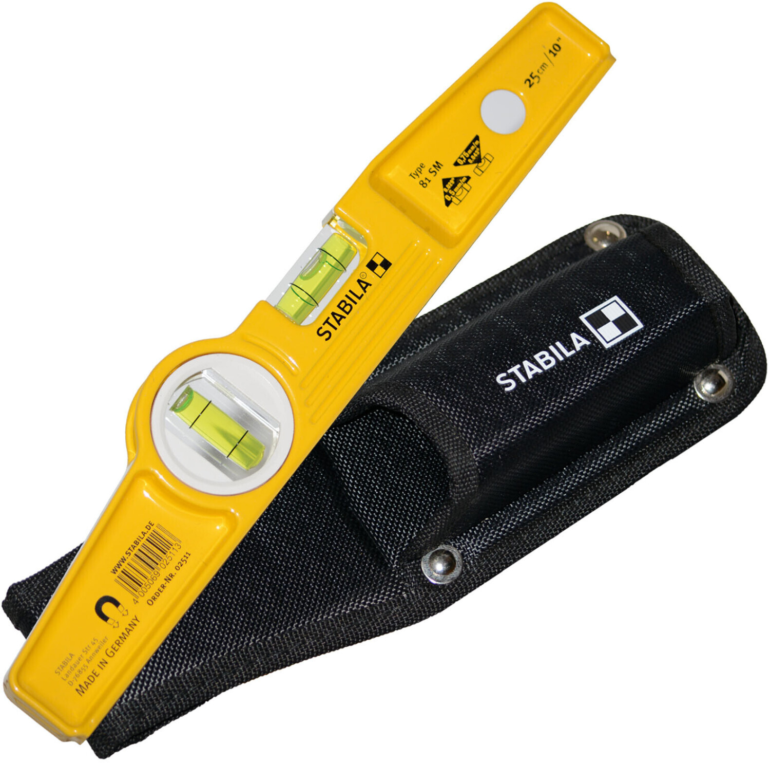 Stabila 81S-10MH Magnetic Torpedo Level 25cm in Holster STB81S10MH - Image 6