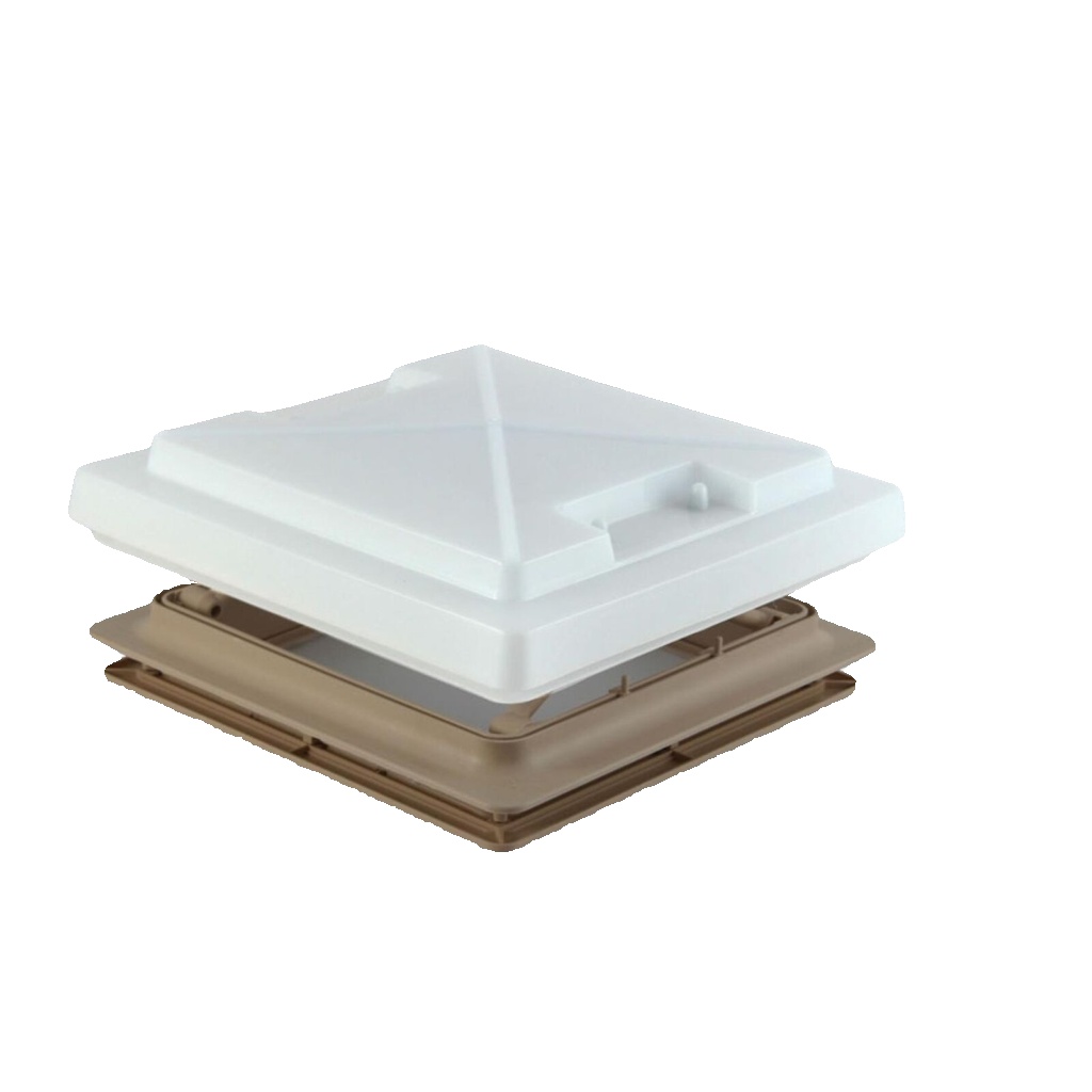 MPK Motorhome Rooflight Vent 400 x 400 Skylight Flynet & Blind Beige - 900083