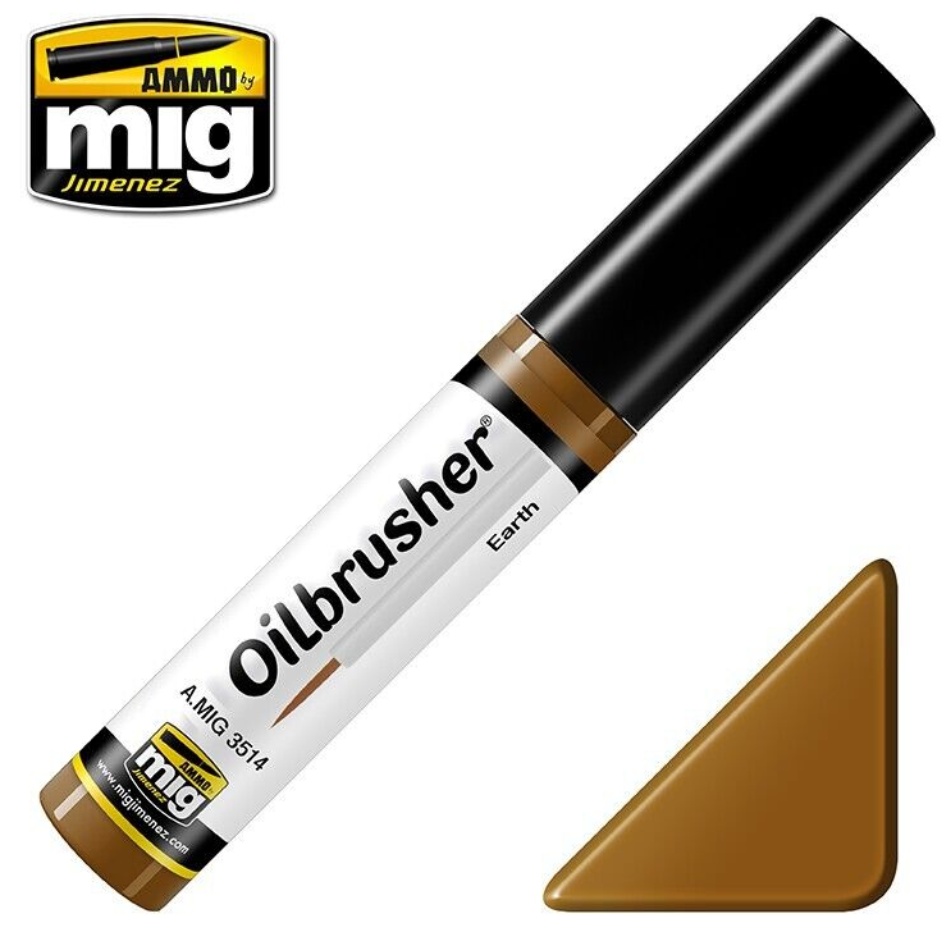 Ammo by MIG Earth Oilbrusher For Model Kits MIG 3514