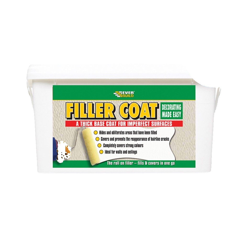 Filler Coat 5 Litre EVBFILLCOAT5 Decorating Leveller Wall Ceiling Base Coat