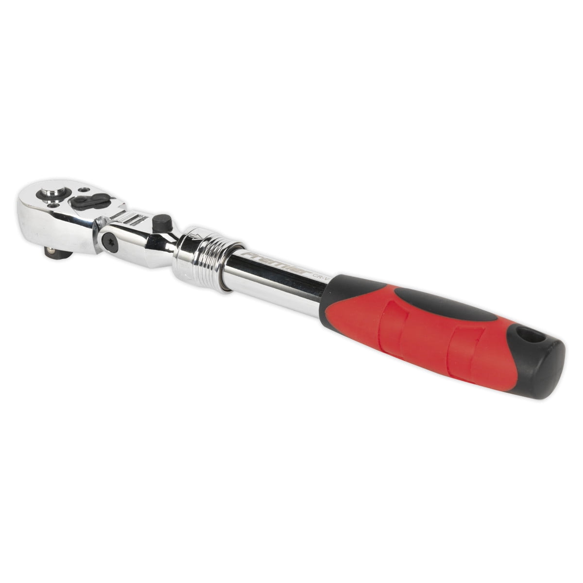 Sealey Flexi-Head Ratchet Wrench 3/8"" Square Drive Extendable Red AK6681 - Image 2