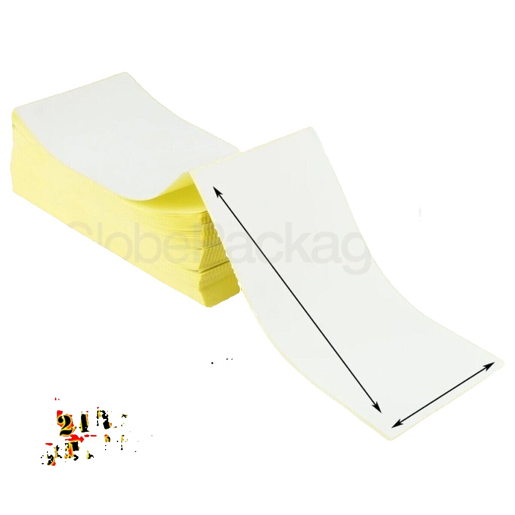 1500 x WHITE THERMAL FANFOLD PRINTER ADDRESS SHIPPING LABELS 100x210mm (4x8"")