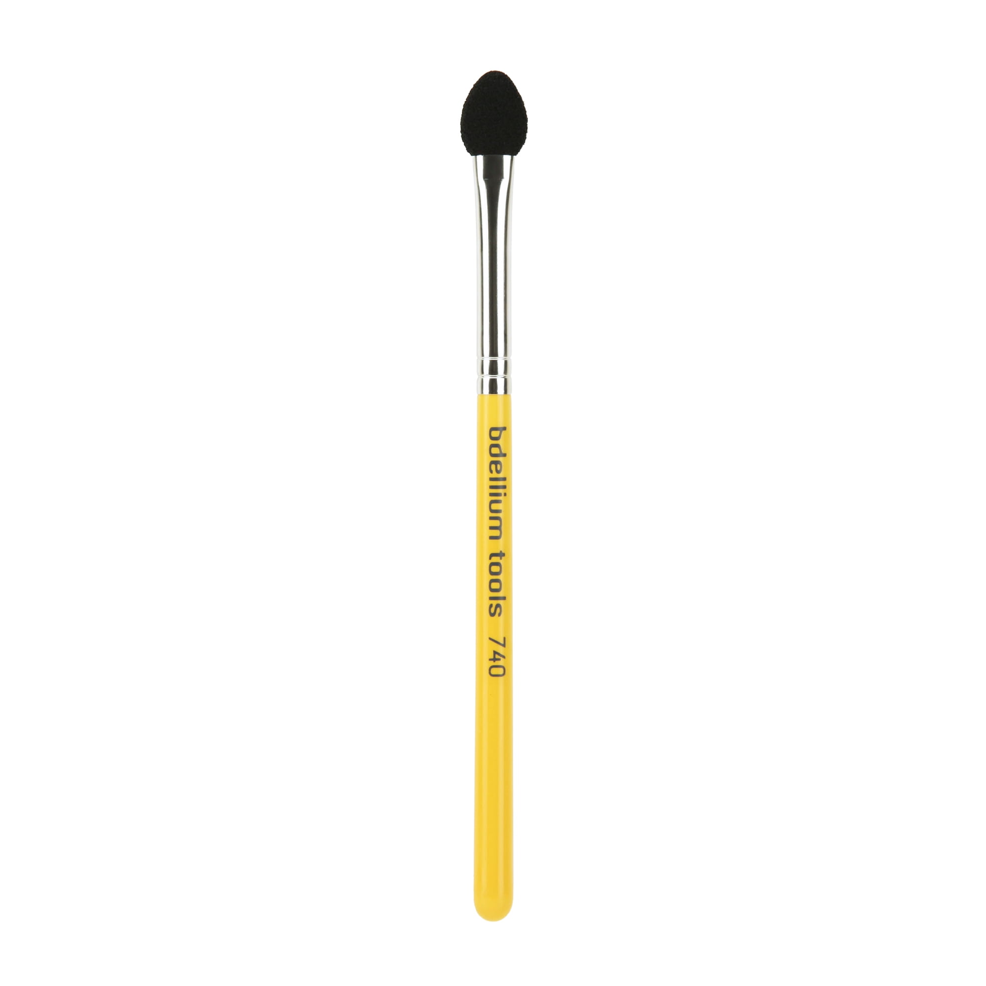 Bdellium Tools Yellow Professional Makeup Brush - Travel 740 Sponge Applicator - Short Wooden Handle For Convenient Travel For Eyeshadow Application (