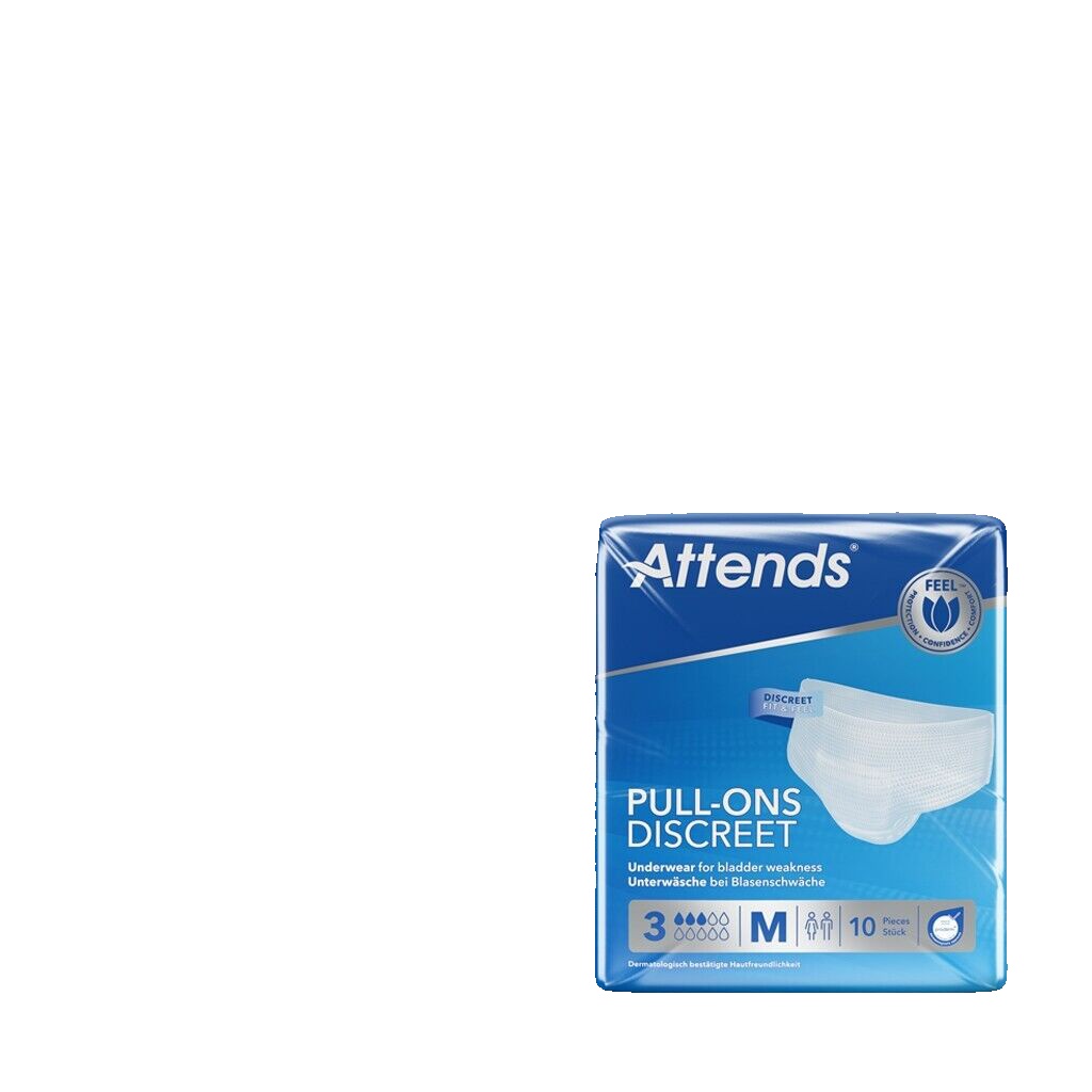 Adult Discreet Nappies Incontinence Pull up Pants ATTENDS 3M MEDIUM 60 Pack