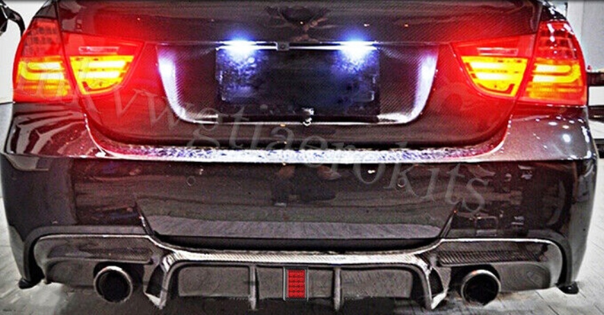 CARBON FIBRE LOOK FOR BMW E90 E91 335i M SPORT REAR DIFFUSER F1 STYLE 2005-2011
