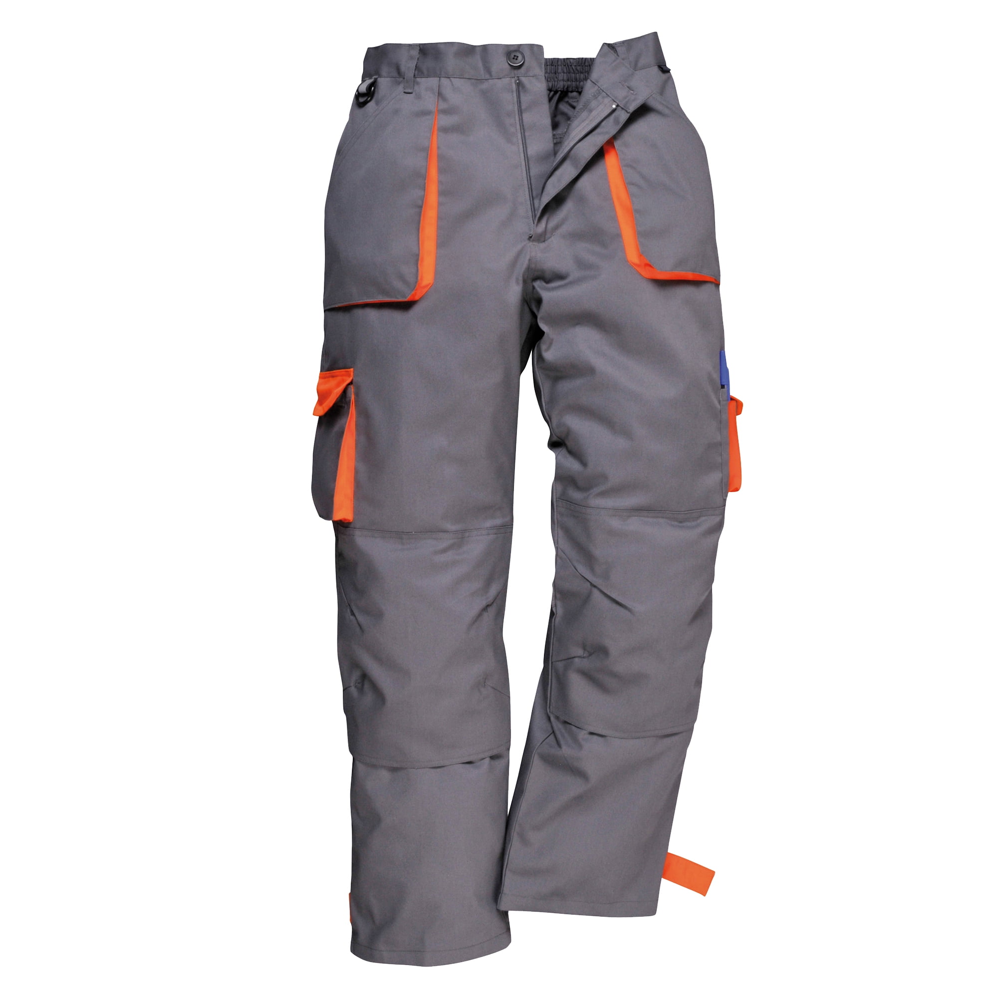(L, Grey) Portwest Mens Contrast Workwear Trousers (Tx11) / Pants 5055805347145
