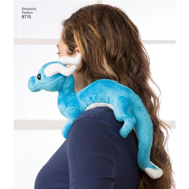 SIMPLICITY 8715 PLUSH DRAGONS SOFT STUFFED TOYS Sewing Pattern