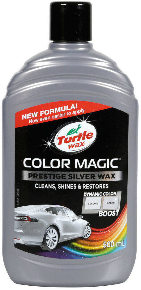 Turtle Wax Color Magic Car Paintwork Polish Restores Scratch Faded 500ml Silver