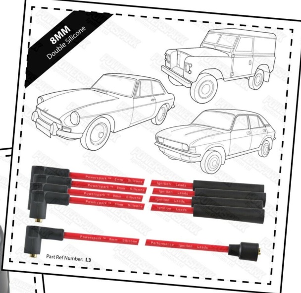 8mm Red Silicone HT Leads Distributor Cap And Red Rotor Arm Lucas 45D MGB GT 1.8