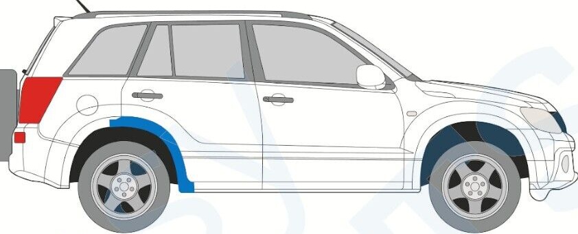 SUZUKI GRAND VITARA 2005-2012 REAR WHEEL ARCH REPAIR PANEL REAR WING / PAIR