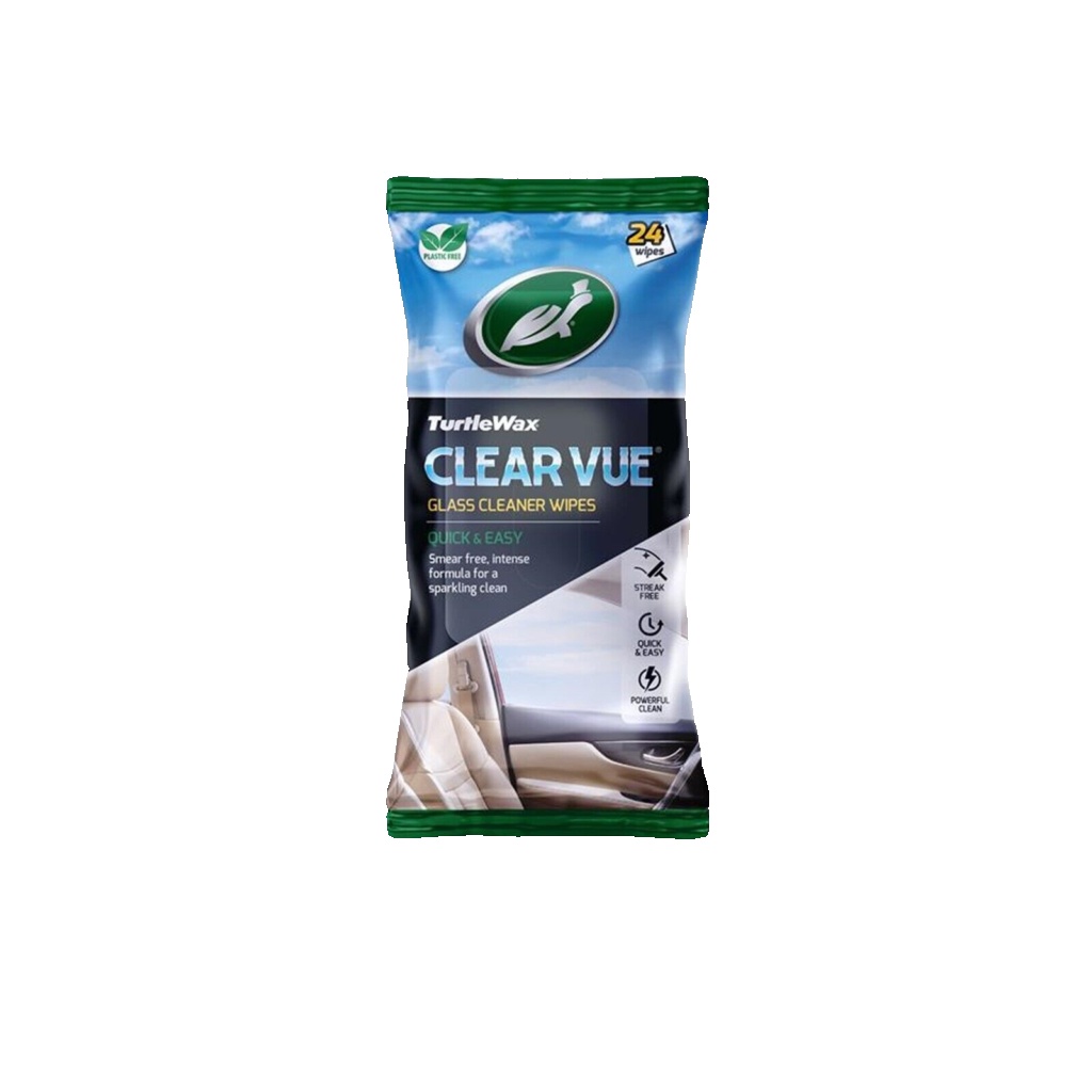 Turtle Wax ClearVue Car Glass Cleaner Wipes Quick & Easy Streak Free Glass Wipes