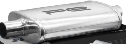 Exhaust Silencer Muffler 3.5 x 7 Oval 304 Stainless Steel 1.75 inch x 14 O/O