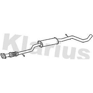Klarius box with centre pipe fits Fiat 500 1.4 08- FT852J
