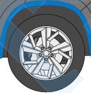 SKODA KODIAQ 2016- REAR WHEEL ARCH COVER TRIM / LEFT