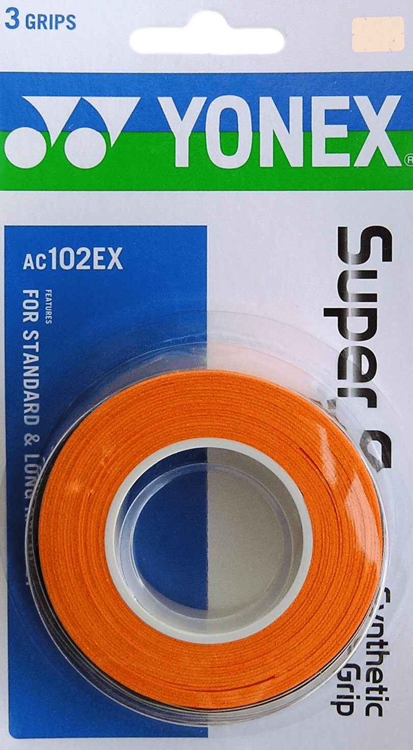 TOP-Overgrip: 6er Pack (2x3) Yonex Super Grap orange, das Griffband der Profis