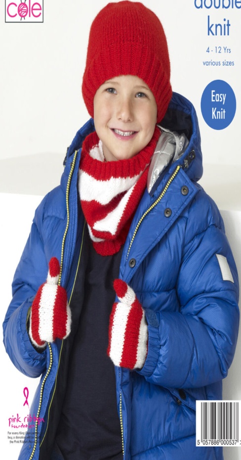 King Cole DK Knitting Pattern - 5266 Children's Hats & Scarves