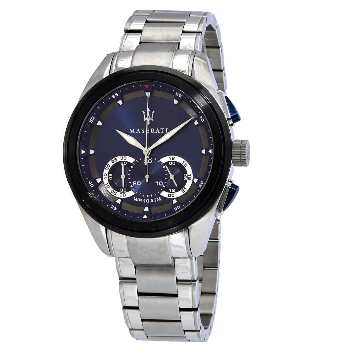 New Maserati Men's R8873612014 Traguardo Chronograph Blue Dial Watch Multicoloured