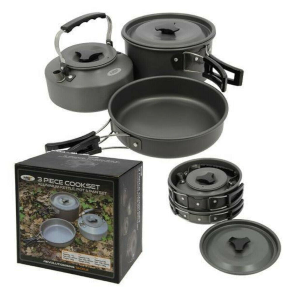 Fishing Camping Cook Kit Set Bag Kettle Gas, Stove, Frying Pan,Cooking Caldron - Image 10
