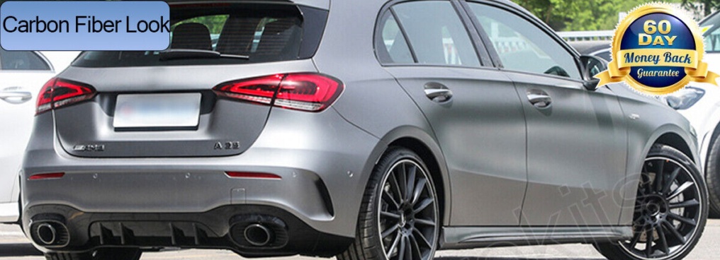FOR MERCEDES A CLASS W177 AMG A35 LOOK REAR DIFFUSER TAILPIPES CARBON LOOK 2019+