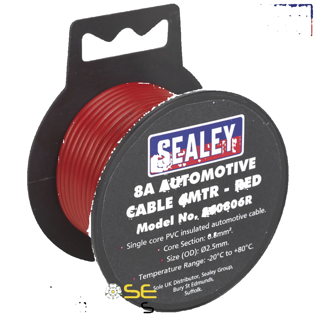 Sealey AC0806R Automotive Cable 8A 6mtr Red - Image 7