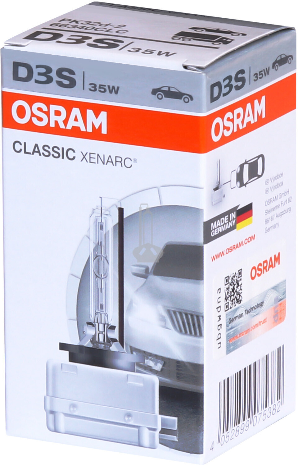 OSRAM Xenarc Classic Xenon Car Headlight Bulb D3S (Single) 66340CLC