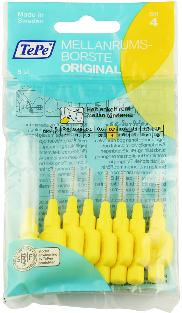 TePe Yellow Fine 0.70mm 8 Pack