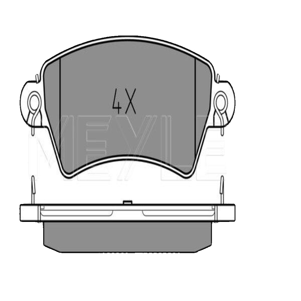 Front MEYLE GERMANY 025 233 9617 Brake Pad Set, disc brake for CITROËN,PEUGEOT