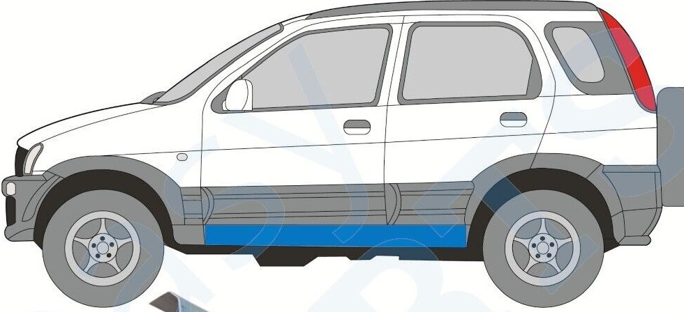 DAIHATSU TERIOS 1997-2005 SILL REPAIR PANEL ROCKER PANEL / LEFT