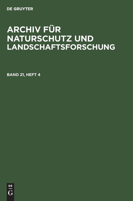 No Contributor - Archiv fr Naturschutz und Landschaftsforschung - New - X555z