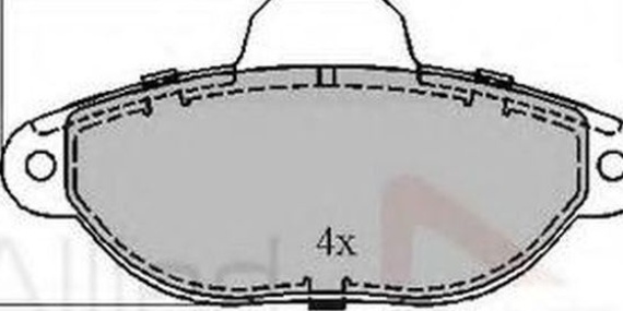 Brake Pads Set Front / Rear ADB2509 Allied Nippon 5892736 5892737 71737178