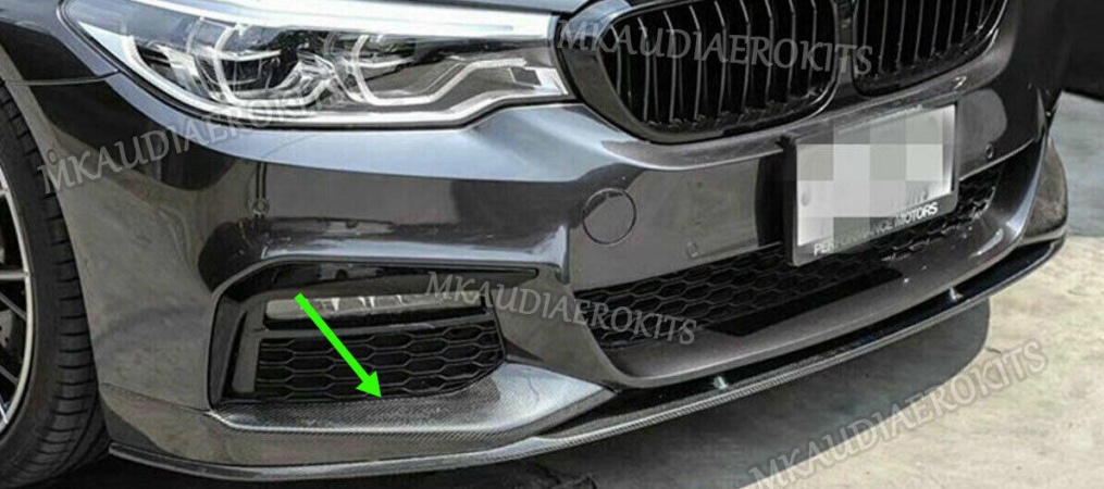 FOR BMW 5 SERIES G30 G31 M SPORT FRONT DIFFUSER SPLITTER LIP SPOILER CARBON LOOK