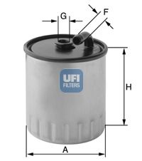 24.429.00 UFI FILTRO CARBURANTE PER MERCEDES CLASSE C 2.7D