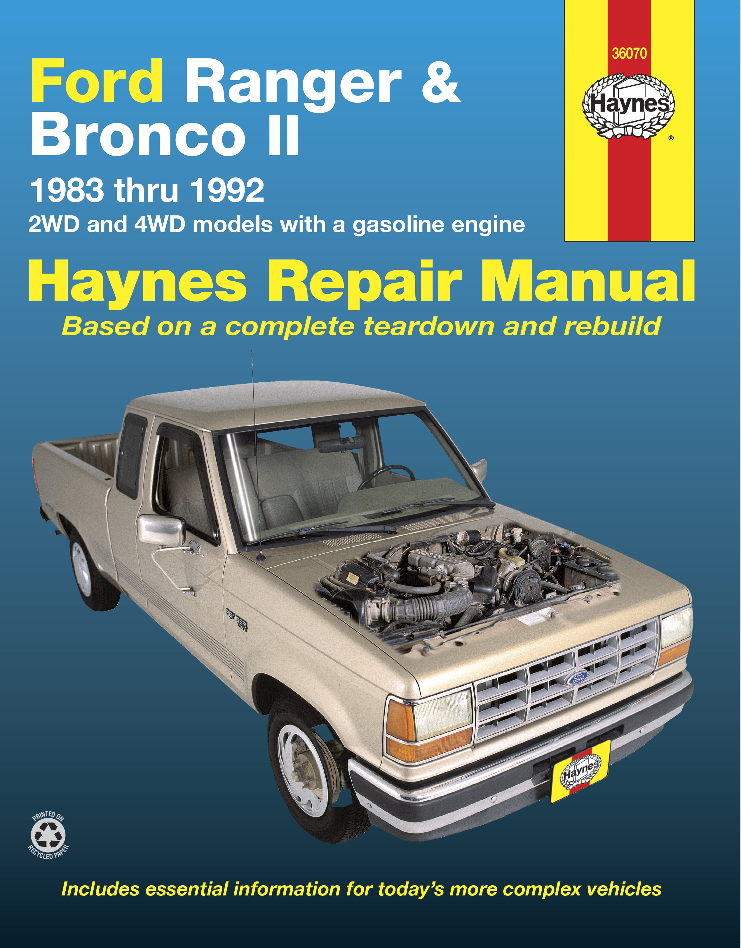 Ford Ranger & Bronco II 2WD & 4WD petrol (1983–1992) Haynes Repair Manual (USA)