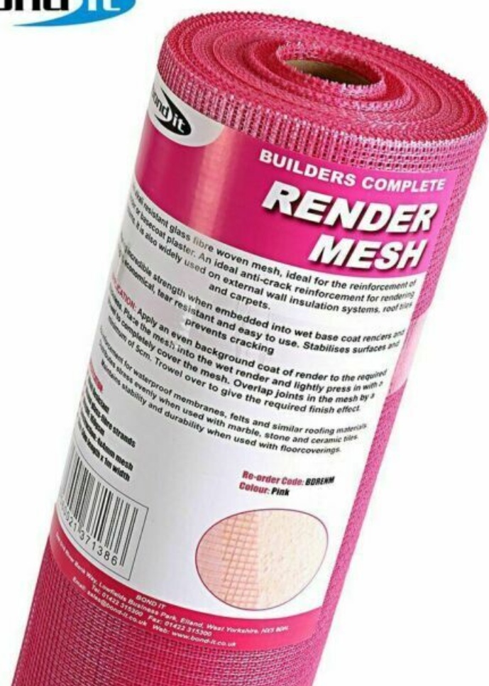 Bond It Alkali Resistant Glass Fibre Woven Render Reinforcing Mesh 1 x 50m Roll - Image 3