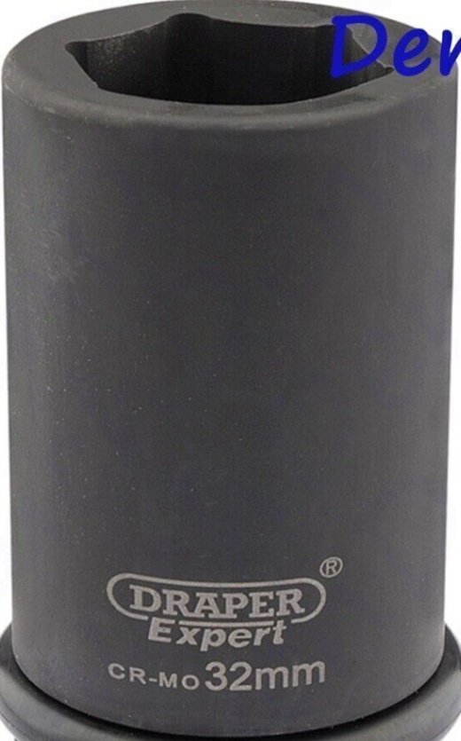 Draper 05146 Draper Hi-TORQ Deep Impact Socket 1"" Sq Dr 32mm