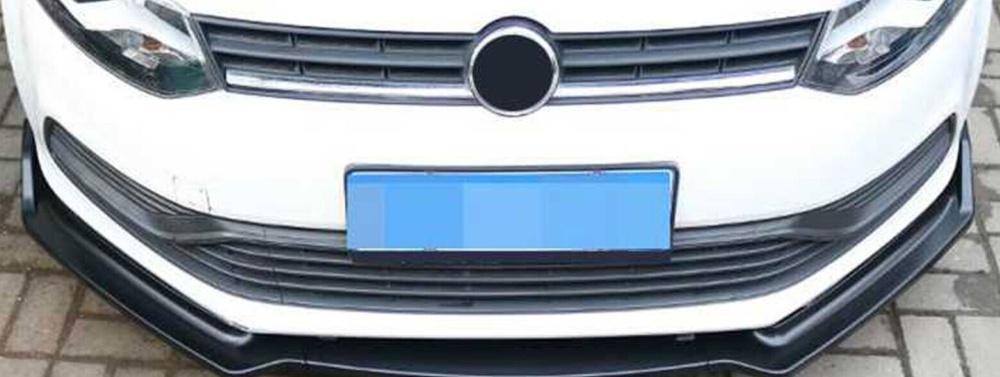 Front Lip Splitter Spoiler Gloss Black Fits VW Polo MK5 6C 2014-2017 New