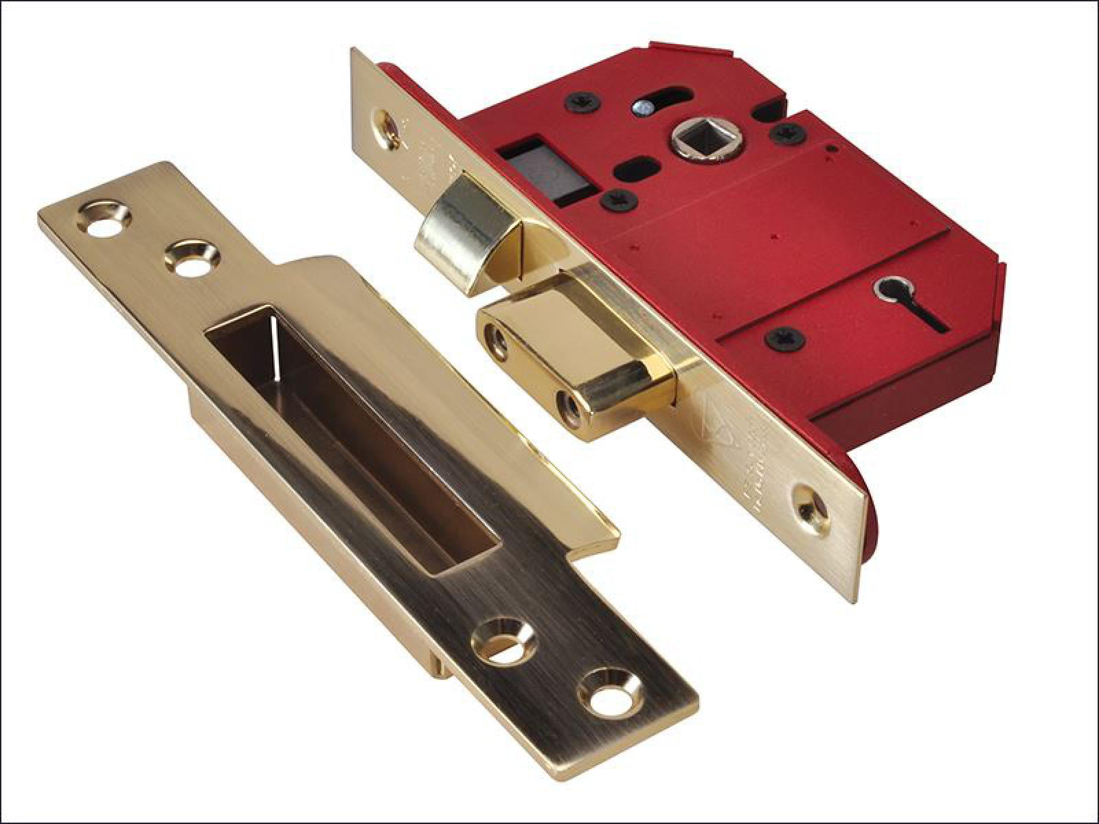 UNION - StrongBOLT 2200S BS 5 Lever Mortice Sashlock Satin Brass 68mm Visi