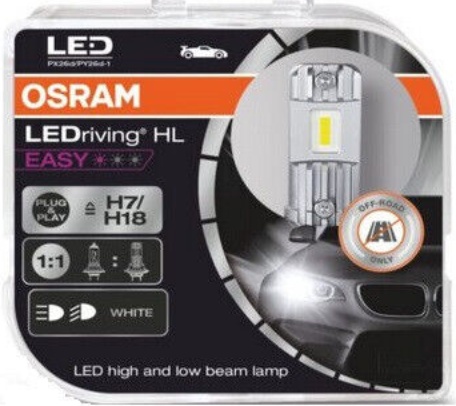 OSRAM - H7/H18 Easy HL LEDriving 12V 16.2W LED 6000K (64210DWESY-HCB)