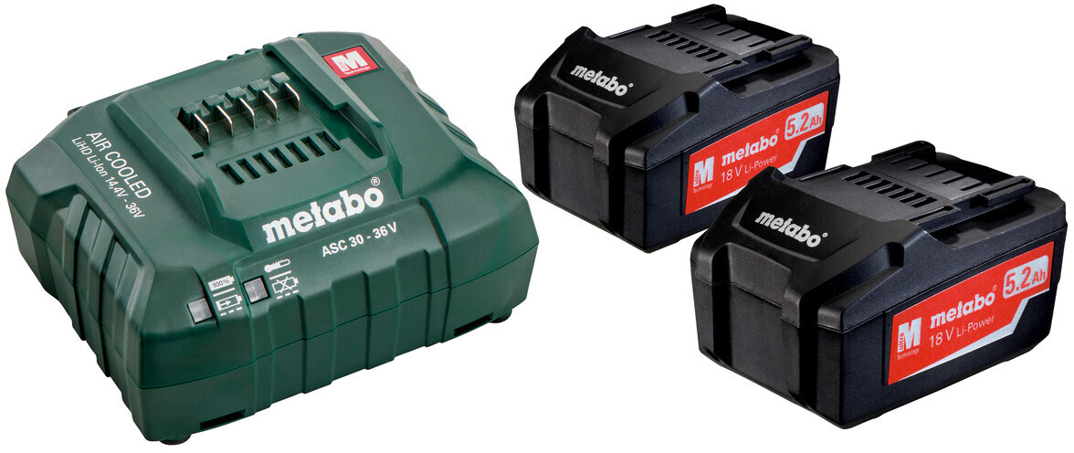 METABO BASIC SET 5.2Ah 18v Charger & battery pack